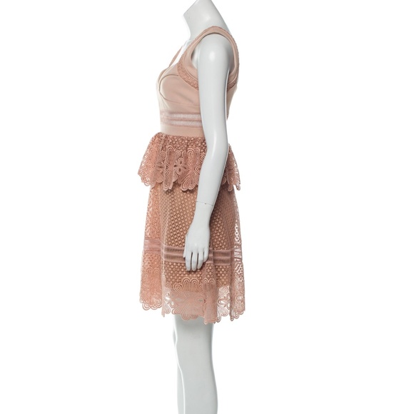 NWT!! SELF-PORTRAIT Square Neckline Mini Dress - Picture 3 of 8